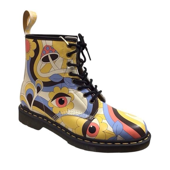 Dr. Martens Vegan 1460 Retro Unisex Kemble Lace Up Ankle Boots Size New 10 - Picture 1 of 8